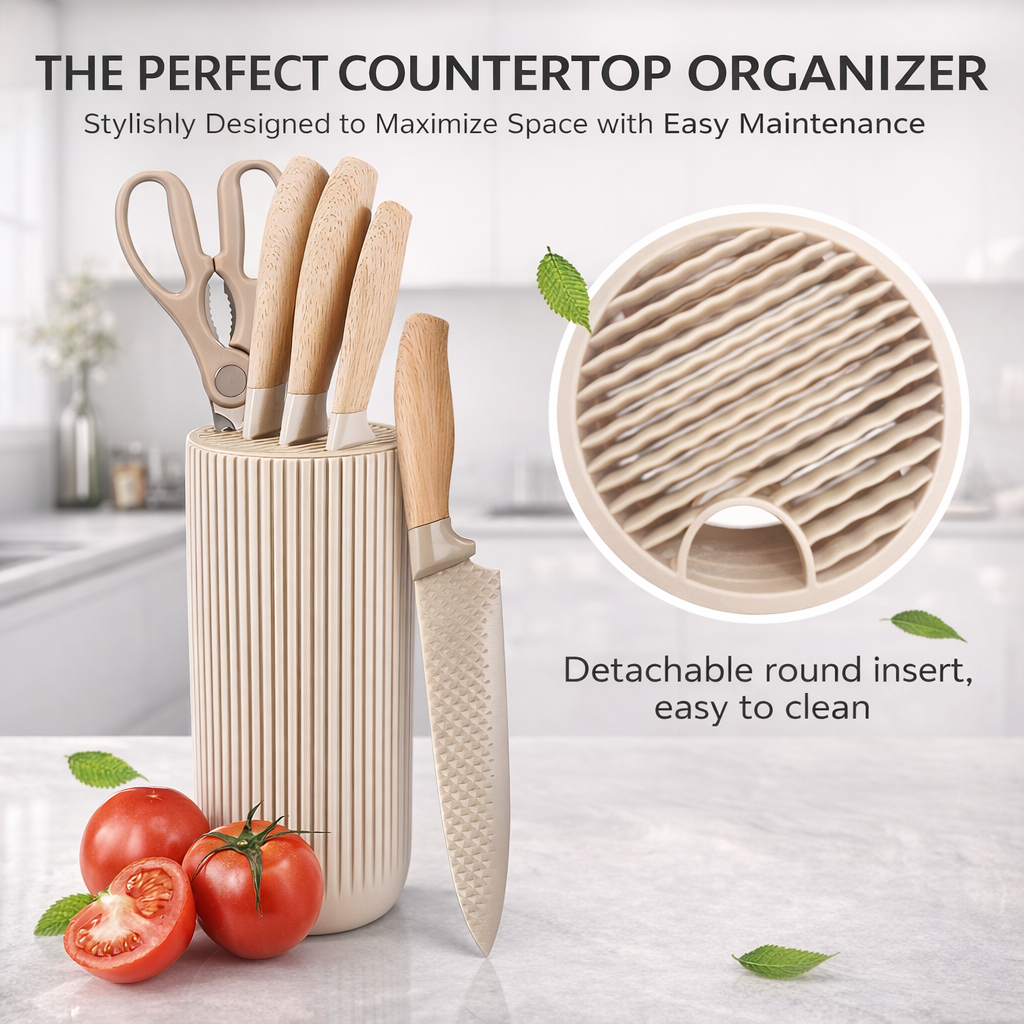 6-Piece Kitchen Knife Set with Holder