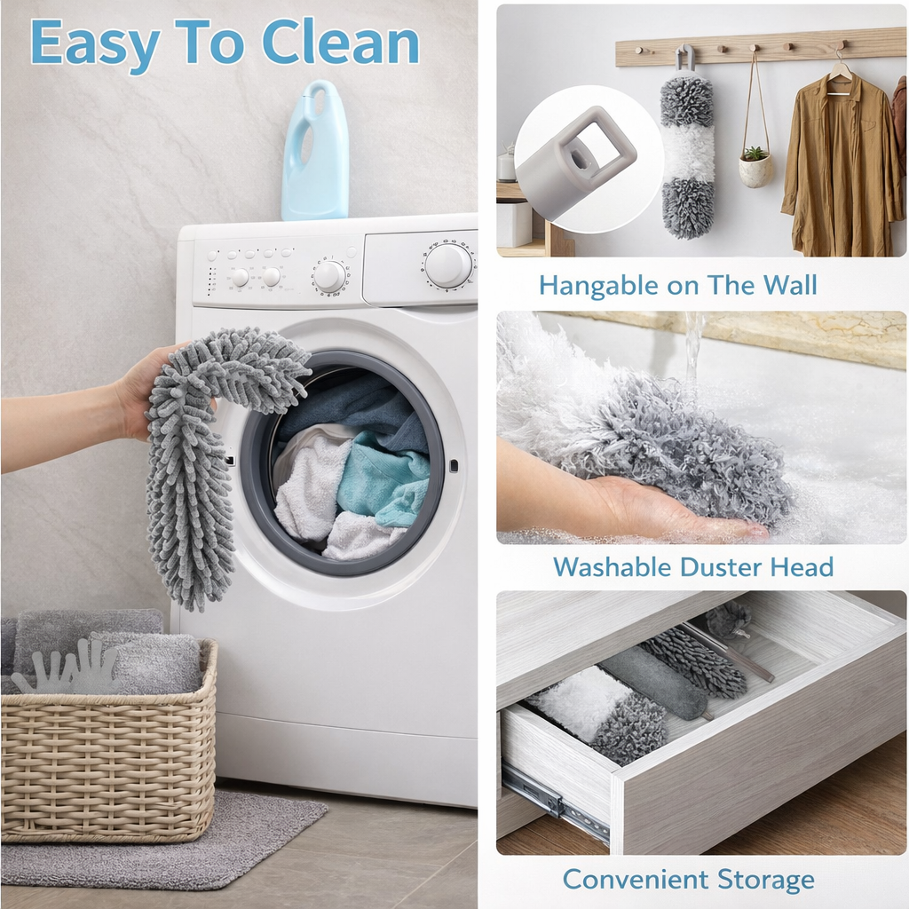 4-in-1 Extendable Microfiber Duster Kit