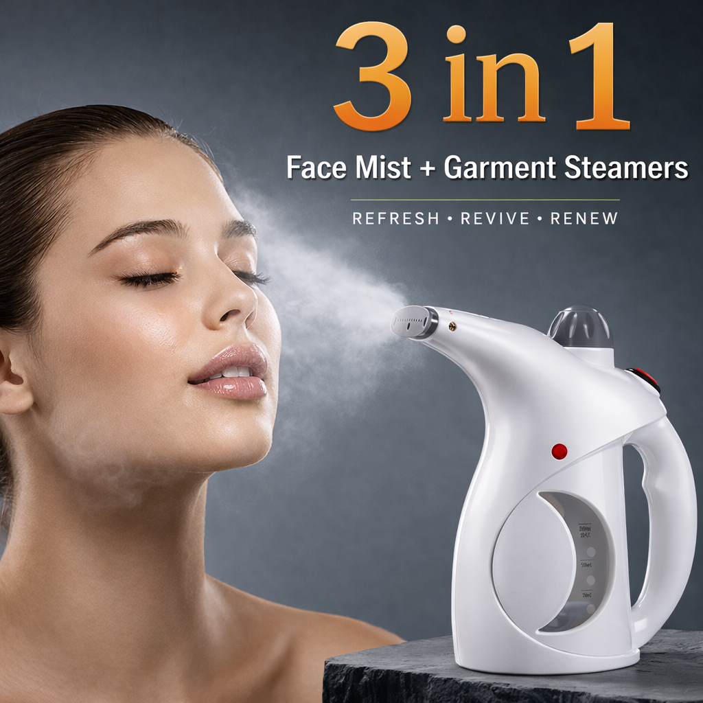 3-in-1 Handheld Garment & Face Steamer