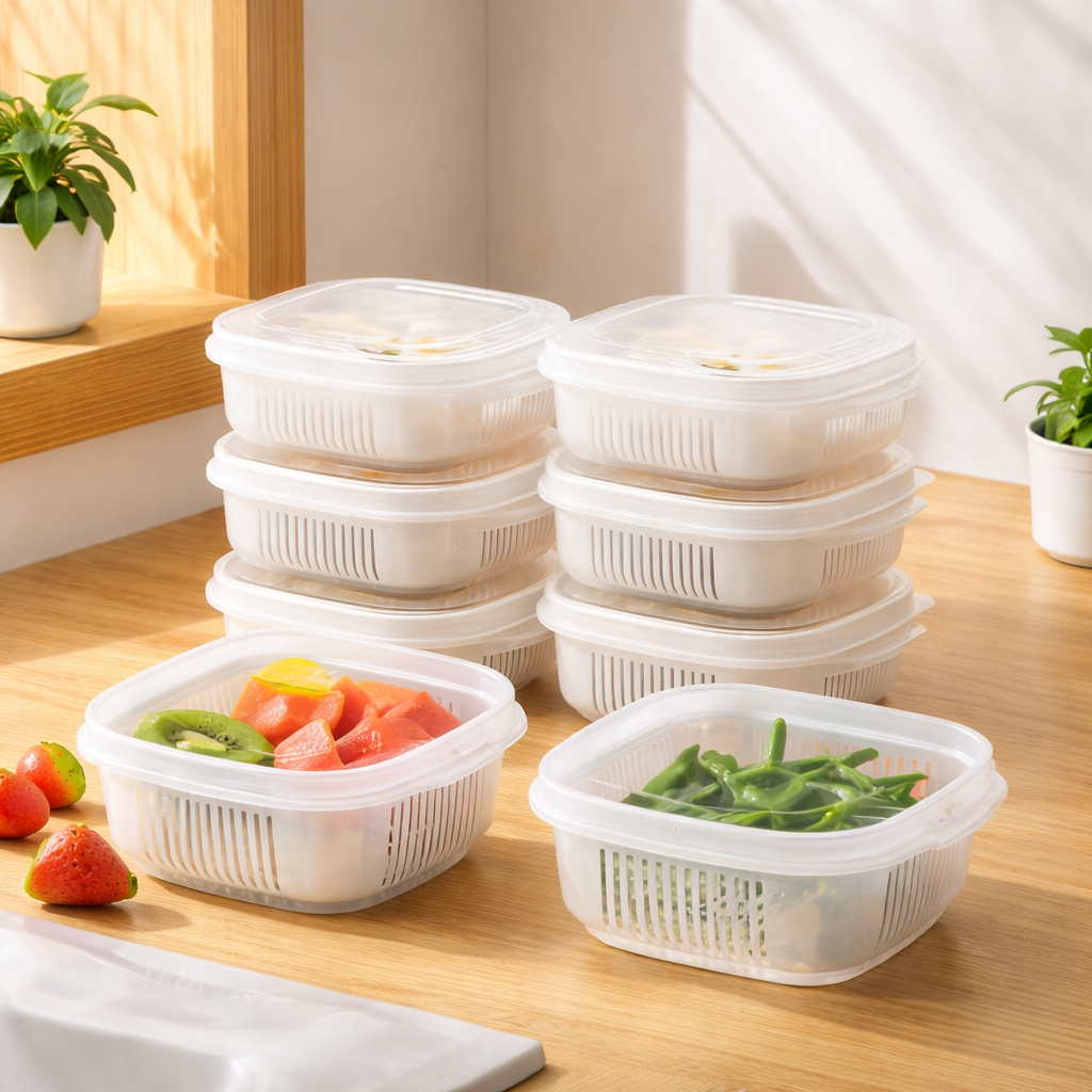 6-Piece Container Set with Strainer
