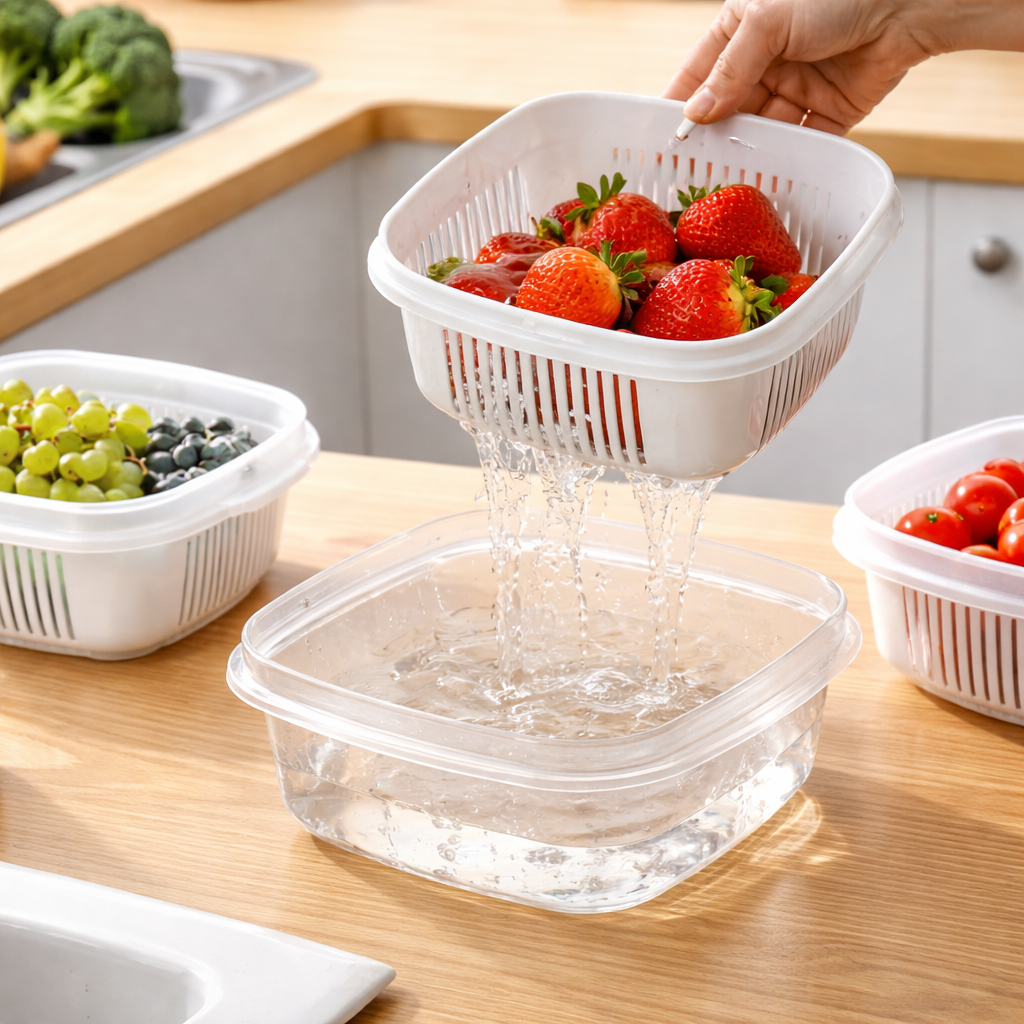 6-Piece Container Set with Strainer