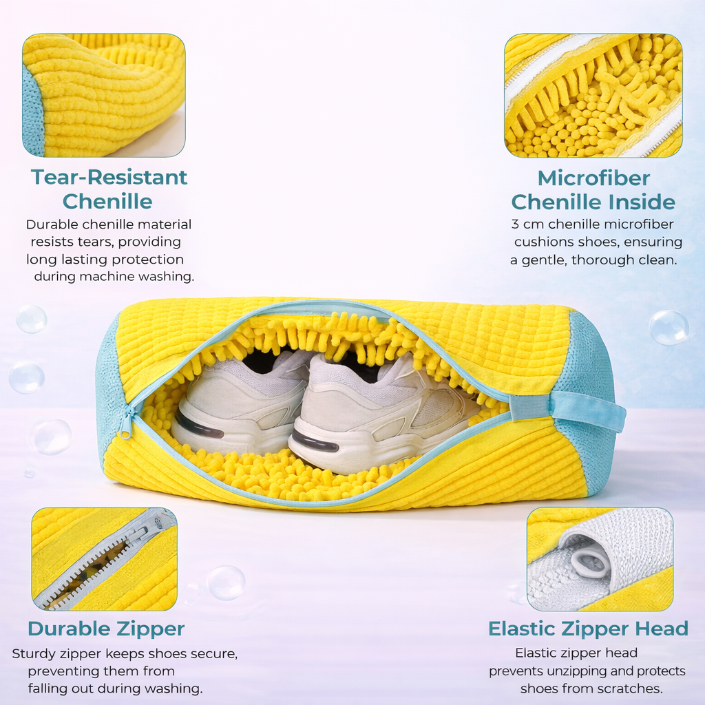 Microfiber Shoe Wash Bag