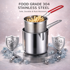 Stainless Steel Fryer Pot with Basket