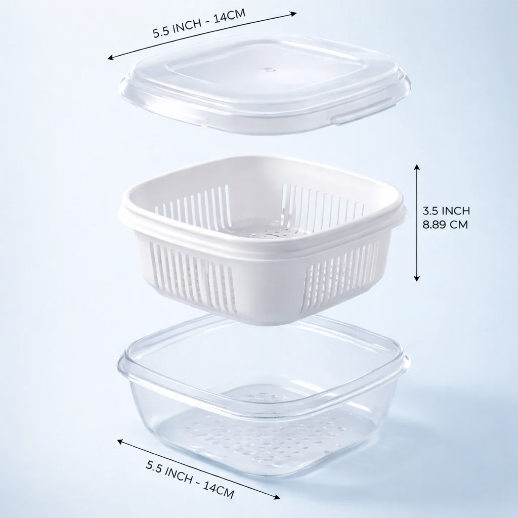 6-Piece Container Set with Strainer