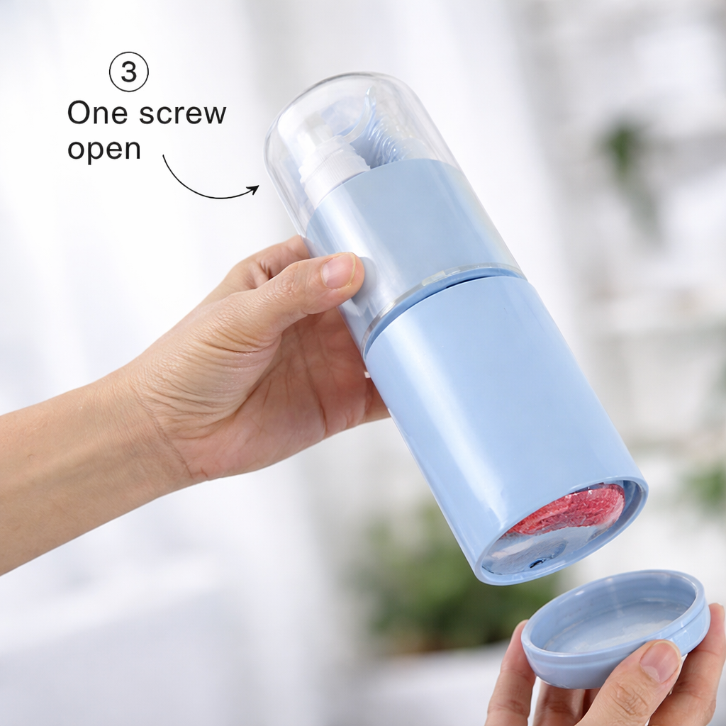 6-in-1 Travel Essential Kit with Dispenser & Storage