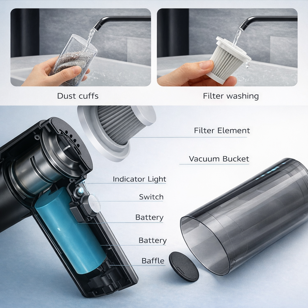 Compact Handheld Vacuum Cleaner and Blower