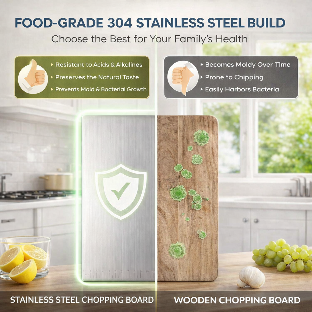 Solid Stainless Steel Chopping Board